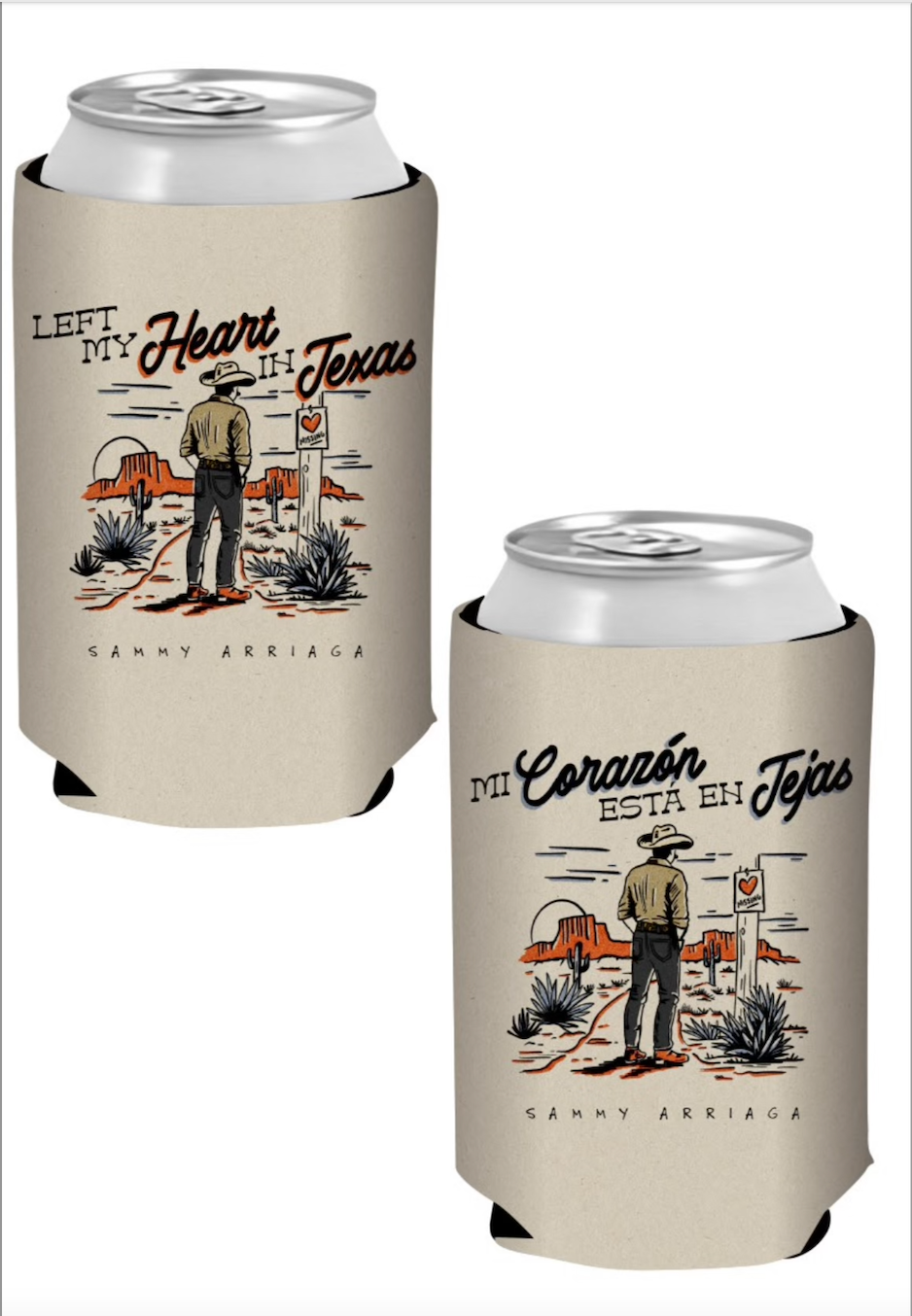 Left My Heart In Texas Koozie